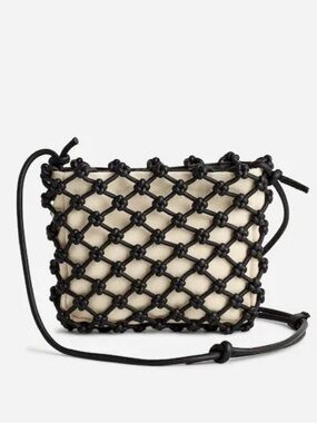 Madewell Knotted Crossbody Bag in genuine black knotted leather